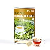 Oolong Tee Beutel – 50 Stück, Ungebleicht, VitalForest Umweltfreundlicher Hochland-Tee aus China, Tie Guan Yin, Ohne Gentechnik, Aromatisch & Geschenkfertig im Aufbewahrungsbehälter