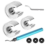 ONEVAN Rohrabschneider Set 3-teilig - Kupferrohrschneider 15mm 22mm 28mm, Universal Rohrschneider für Kupfer Aluminium Kunststoffrohr, Pipe Cutter Werkzeug Sanitär Heizung