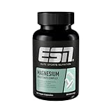 ESN Magnesium Caps, 120 Kapseln, 300 mg Magnesium pro Tagesportion - Magnesiumbisglycinat-Kapseln, Support für Energiehaushalt, hohe Bioverfügbarkeit, geprüfte Qualität - Made in Germany