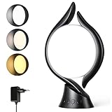 Tageslichtlampe 15000 Lux, UV-freie LED Lichttherapielampe mit 3 Farbtemperaturen, 4 Timer und 5 Helligkeit Einstellbar, Simulation von Tageslicht, Sonnenlicht Lampe mit Memory-Funktion (Schwarz)
