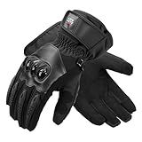 KEMIMOTO Winter Motorradhandschuhe, Winddichte Motorrad Handschuhe mit Touchscreen-Funktion, Warme Winterhandschuhe für Herren Damen-Ideal für Motorradfahrren Skifahrren Radfahren Camping usw