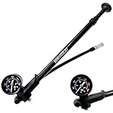 Hochdruck Fahrrad Dämpferpumpe(Max 300 PSI) 3 in1- Fahrrad Gabelpumpe, Hinterradaufhängung pumpe und Fahrradreifen pumpe, Fahrradpumpe mit Manometer, Tragbare Minipumpe mit Entlüftungstaste
