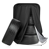 Riisoyu Universale Reifenabdeckung für 4, 80 x 115 cm Autoreifen wasserdichte Reifen Schutzhülle Tasche Reißverschluss Tunnelzug Reifenhülle Große Reifentaschen Reifensack Ersatzradabdeckungen