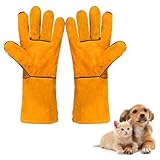 Bissfeste Handschuhe,Anti-Biss Arbeitshandschuhe,Handschuhe für den Umgang mit Tieren,Anti-Bisshandschuhe für Hunde und Katzen,Für Katzen und Hunde Vogel Schlange Training füttern Schönheit,30cm
