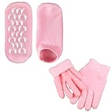 Gelsocken für Füße, Gelhandschuhe, Feuchtigkeitsspendende, Wiederverwendbar zum Erweichen Nagelhaut