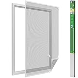Insektenschutz-Fenster - 120x140 cm - Fliegengitter mit Magnetrahmen - Magnetischer Mückenschutz