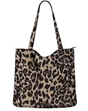 Prite Handtasche Damen Tote Bag Shopper Groß Umhängetasche Cord Beuteltasche Stofftasche für College Schule Arbeit Reisen Einkaufen