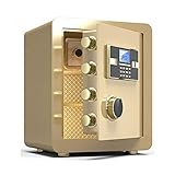 SWENEEN Feuerfester, wasserdichter digitaler Sicherheitsschrank, schwer, elektronisch, großes 40 cm/45 cm Passwort-Fingerabdruck-Schloss, feuerfest, Haushalt B, Passwort, 45 x 38 x 32 cm