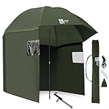 Zite Fishing Schirmzelt Set Angeln - Angel-Zelt 2,50m Wasserabweisende Beschichtung & Schirmstütze für Angelschirm