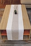 Eushine Tischläufer Slub Leinenstoff, Weihnachten Tischläufer, Zur Innendekoration im Retro-Naturstil, Geeignet für Familienfeiern, Hochzeiten, Hoteldekorationen - 180 * 30 cm