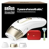 Braun IPL Silk·expert Pro 5 – IPL Geräte Haarentfernung, Dauerhafte und Schmerzfreie Haarentfernung für Zuhause – inkl. Etui, Venus Rasierer, 3 Aufsätze, Designed In Germany – PL5262, Weiß/Gold