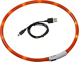 Karlie Visio Light LED Schlauchhalsband L: 20 - 70 cm orange