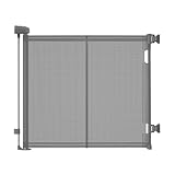“Treppenschutzgitter Ausziehbare für Babys,0-140 cm,83 cm Hoch Baby Absperrgitter Treppenschutzrollo,Einhändig Bedienbar,Geeignet für Treppen/Türen/Innen & Außen türschutzgitter (140cm/grau)