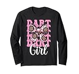 Dart Girl Darts Dartscheibe Pink Coquette Bow Langarmshirt