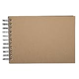 Rayher Spiralalbum Querformat, FSC Mix Credit, 15 Blatt 250 g/m², Einband in Kraft, extra große Spiralbindung, für kreative und persönliche Geschenkideen, 21,5x15,5cm, 73200521