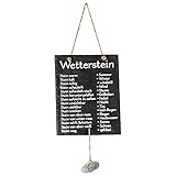 Cepewa Wetterstation 'Stein' auf Schiefertafel Wettertafel Schild Tafel beschriftet 20 x 25 cm