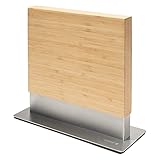 Coninx Messerblock Magnetisch Doppelseitig | Messerhalter Magnetisch ohne Messer | Küchenmesser Knife Holder mit Starkem Magnet | Messerständer Magnetisch Messerbrett Beidseitig Rutschfest | Bambus