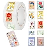Stempelaufkleber, Umschlagsiegel-Aufkleberrollen, selbstklebende Etiketten – selbstklebende Bastelbedarf, dekorative Blumen-Umschlag-Siegel für Geburtstag, Frühling, Hochzeit, Party, Babyparty