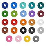 HONQX Glasmarkierer Silikon, 24 Stück Glas Weinglas Gläser Markierer Markers Bunte Glasmarker Glass Markierung Trinkgläser Silicon