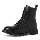 Tamaris Damen Schnürstiefeletten, Frauen Stiefeletten,Wechselfußbett,Comfort Lining,schnürboots,reißverschluss,Boots,Stiefel,Black,36 EU