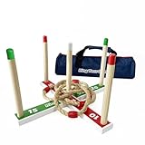 Ringwurfspiel Ring Toss Games Wurfspiele Spiel aus Holz Ringe Werfen mit Tragetasche
