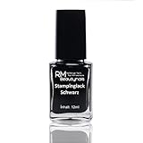 Stampinglack Schwarz Stempellack Nail Stamping Nageldesign RM Beautynails 1er Pack (1x 12ml)