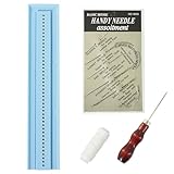 UPTTHOW Signature Stanzwerkzeuge für Buchbinderbedarf mit Ahle und Wiege für Anfänger, Kunststoff, einfache Scrapbooking-Kits für Bastelarbeiten, Notizbuch, Tagebücher, Planer, Blau