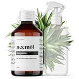 Organisches Neemöl mit natürlichem Emulgator, 100ml - Gebrauchsfertig, Kaltgepresst, 100% Natürlich, Umweltfreundlich, inkl. Sprühflasche u. Messbecher, Pflanzenpflege für Zimmer- und Gartenpflanzen