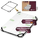 Seidenfeld® Liebesbrücke: Flexibler Bettrahmen für Matratzen [200cm x 140-200 cm] gegen Besucherritze und verrutschende Matratzen | Matratzenverbinder | Besucherritzenfüller | Matratzenhalter