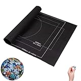 Puzzlematte,Puzzleunterlage,Puzzle Matte Roll,Jigsaw Mat,Tragbare Puzzles Mat,Teppich für bis zu 1500 Teile, Praktisches Zubehör zur Aufbewahrung von Puzzles,89 * 61CM (Schwarz)