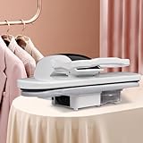 Intelligente Dampfpresse 2200W digitale Dampfpresse Dampfbügelpresse mit Touchscreen, 5 Modi (Nylon, Seide, Wolle, Baumwolle, Leinen), 4 Minuten Heizzeit (Weiß)