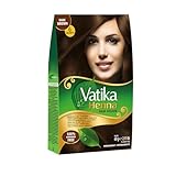 Vatika Henna Haarfarbe Schwarzbraun, 6x10g – Natürliches Henna & Kaffee für Grauabdeckung und Glanz, Granatapfelextrakt für lebendige Farbe, Pflegt und stärkt das Haar