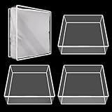 HFYZZ 4 Stück PVC Sitzkissenbezug, 72x72x23CM Wasserdichter Verschleißfest Sitzkissen Sofabezug, Schutzbezug gegen Kratzer durch Katzen und Hunde Weißer Rand