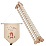 FINGERINSPIRE Holzdübelstäbe aus Burlywood, natürliche Holzstäbe, 33,5 cm, runde Holzstäbe zum Basteln, unlackierte Massivholzstäbe für Kunst und Heimwerker, 6 Stück
