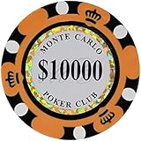 Tragbare 14 Gramm Pokerspielchips, Monte Carlo Glücksspielchips, Texas Holdem Blackjack Zählspielchips mit Ton-/Eisenkern