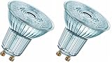 Osram PAR16 LED Reflektorlampe mit GU10 Sockel, Warmweiss (2700K), Glas Spot, 4.3W, Ersatz für 50W-Reflektorlampe, LED STAR PAR16, Warmweiß (Packung mit 2)