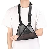 YUGUOLAN Armschlinge Rechter Arm, Armschlinge Linker Arm, Armschlinge Kinder, Gittergewebe Armschlinge, Verstellbar Medizinische Armschlaufe, Für Gebrochenes Handgelenk, Ellbogen, Arm (Schwarz)
