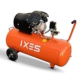 IXES Druckluft Kompressor IX-AC120TZ I 100 Liter Kessel | 10bar Arbeitsdruck | 3PS - 2,2 kW Leistung | 412 l/m Ansaugleistung | ölgeschmierter Doppelzylinder Luftkompressor