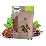 Kakaopulver 500 g BIO ohne Zusatzstoffe | Stark entöltes Kakao-Pulver ohne Zucker | Bio Kakaopulver | Backkakao ohne Zucker in nachhaltiger Aromaverpackung | Rohkakao