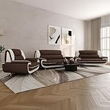 Imebel Sofa Set 3-2-1 für Wohnzimmer – Bequeme Couchgarnitur mit 3-Sitzer, 2-Sitzer & Sessel – Elegante Sitzgarnitur mit Stoffbezug – Ohne Schlaffunktion – Komfortable Polsterung – Modernes Design