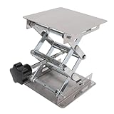 Hamwesh Laborheber, Scherenständer aus Edelstahl, 4x4 Zoll Erweiterbare Höhe von 48 Mm Bis 152 Mm, Hubtisch mit Handrad, für Laborexperimente