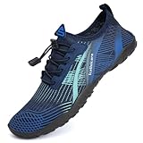 IceUnicorn Strandschuhe Badeschuhe Damen Herren Schwimmschuhe Aquaschuhe Sommer Schnell Trocknend Surfschuhe(934BlauGrün,43EU)
