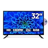 MEDION 80 cm (32 Zoll) HD Fernseher (integrierter DVD-Player, Triple Tuner Receiver DVB-T2 DVB-C DVB-S2, 2 x HDMI, USB, Kopfhöreranschluss, AV in, Mediaplayer, CI+, MD 832001)