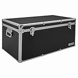 ANNDORA SHOPPING-WELTEN Aluminium-Rahmenkoffer Transport-Box, Koffer in Schwarz mit 82 Liter Volumen