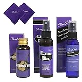 Deluxe-Gitarrenreinigungs- und -Wartungssystem in einem 3-teiligen Set: Zitronenöl, Polierpaste und Gitarren-Saitenöl - Gitarrenreinigungsset - zum Reinigen, Polieren und Schutz von Gitarren.
