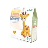 Gründl Häkelset Kuscheltier, Giraffe Gina, Esel Eddy, Robbe Robby oder Tiger Timmy, 14-18 cm, Komplettes Bastelset mit Anleitung (Giraffe Gina)