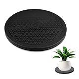 25cm Drehplattform Drehscheibe mit Stahlkugellagern 360 Grad Rotierende Plattenteller Mehrzweck Drehbar Plattform Diamantmuster Oberfläche für TV, Monitor, Küchengeräte UVM(Schwarz)