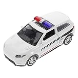 FRCOLOR Maßstab Mini Polizeiauto Modell aus Legierung mit Öffnenden Türen und Beweglichen Rädern Realistische Details Spielzeugauto für Sammler Robuste Miniatur Einsatzfahrzeug