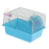 Qianly Tragbarer Hamster Tragekoffer Käfig Reise Außenträger für Kleintiere, Blau