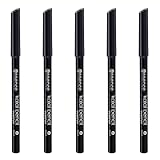 essence kajal pencil, Kajalstift, Nr. 01, Schwarz, langanhaltend, definierend, vegan, ohne Mikroplastikpartikel, Nanopartikel frei, ohne Parfüm, 5er Pack (5x1g)